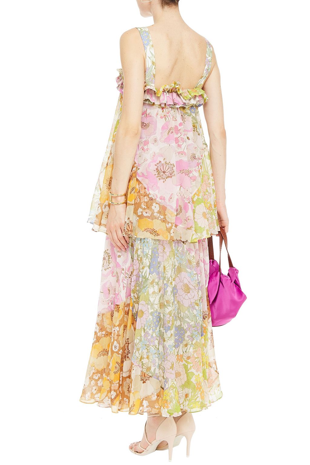 ZIMMERMANN Super Eight layered floral-print cotton and silk-blend voile maxi dress