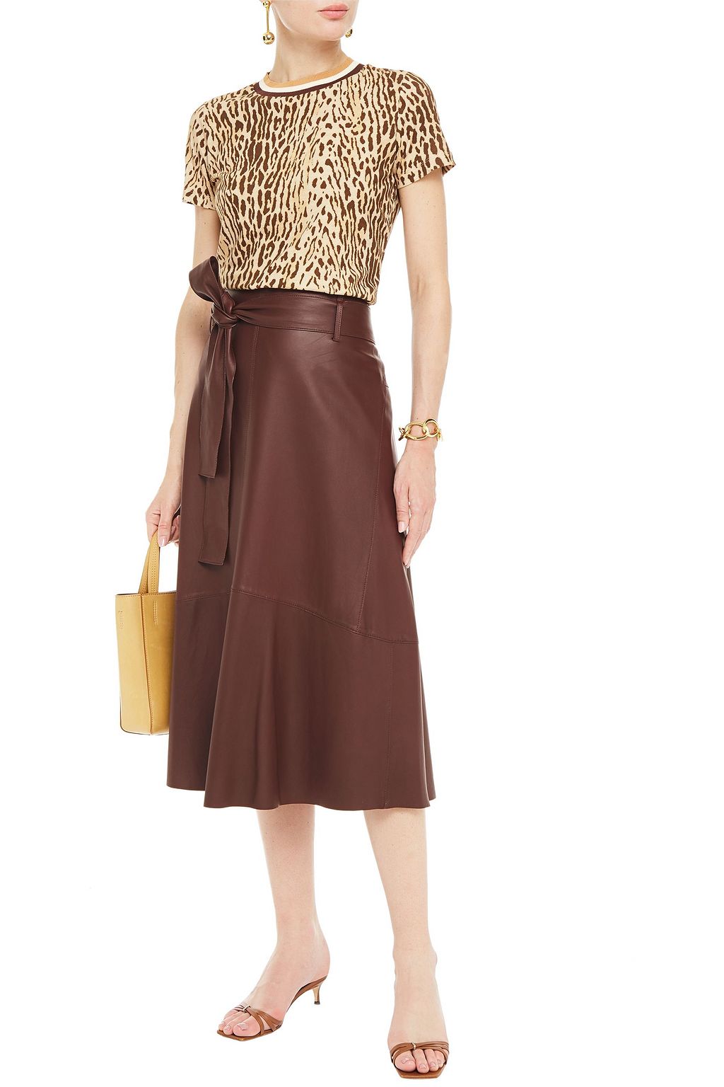 ZIMMERMANN Leopard-print linen and cotton-blend jersey T-shirt