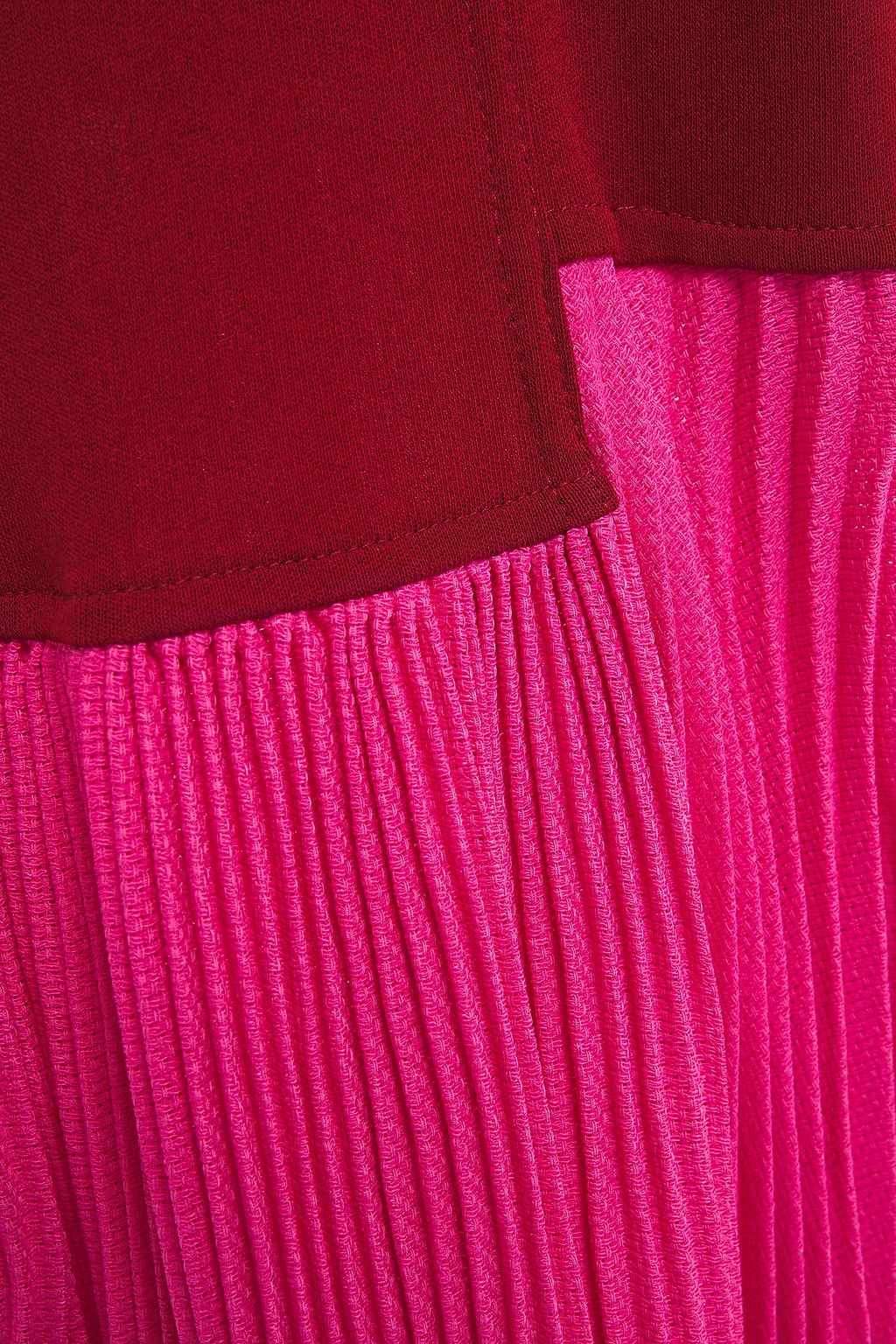 VICTORIA BECKHAM Two-tone pleated jersey-paneled crepe maxi dress