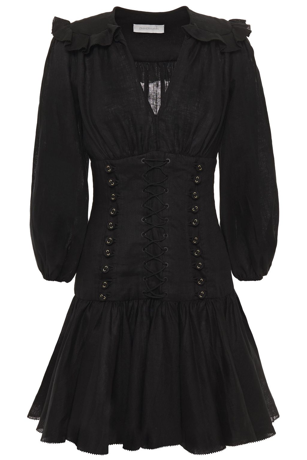 zimmermann black mini dress