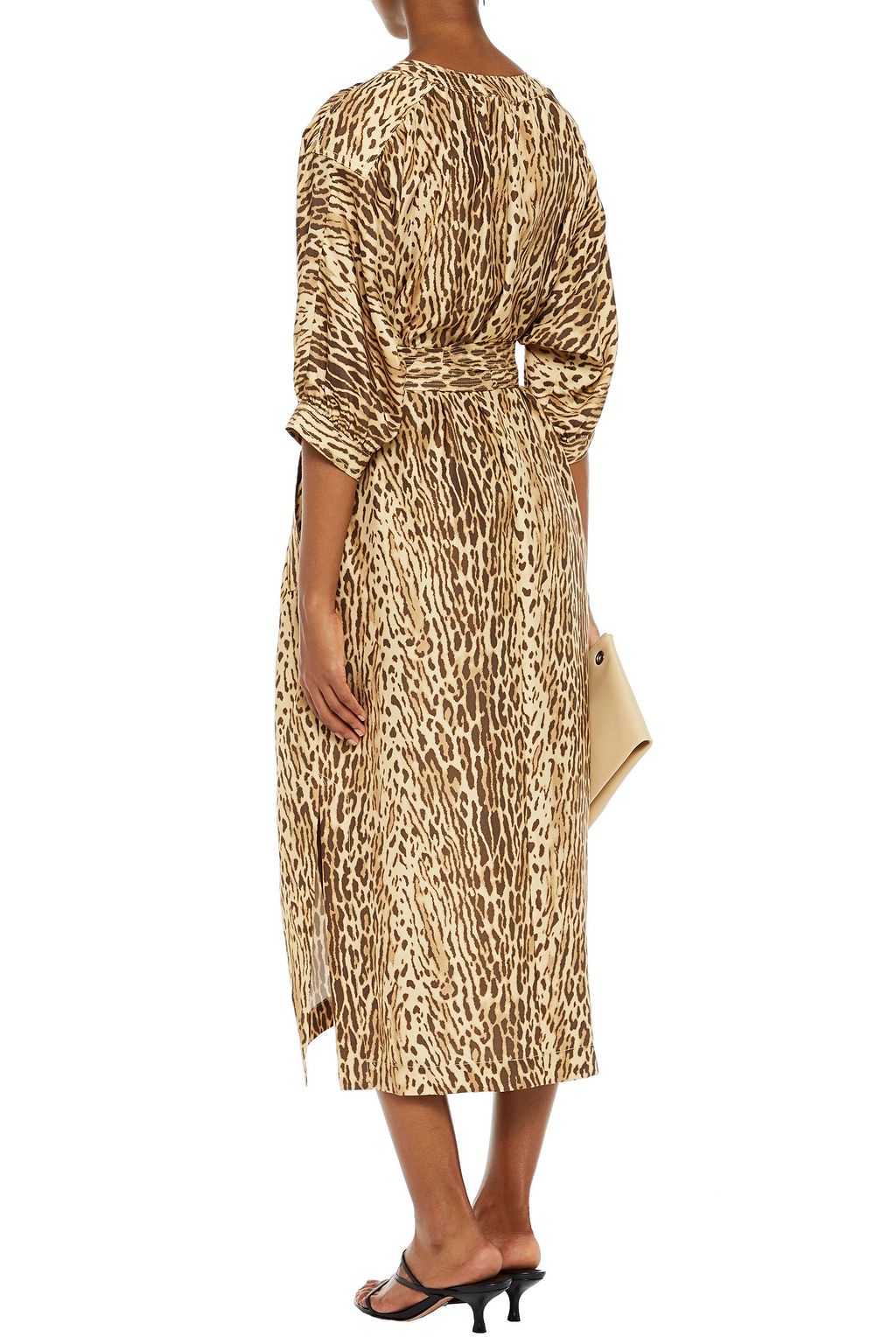 ZIMMERMANN Espionage belted silk crepe de chine midi dress