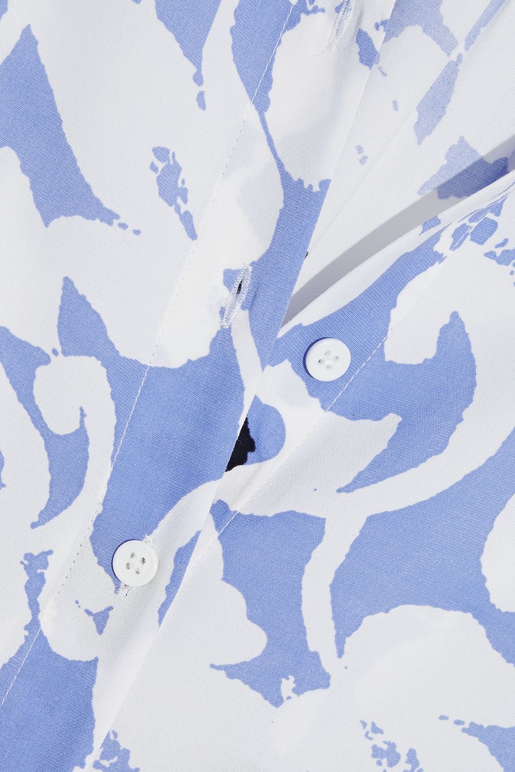 DIANE VON FURSTENBERG Amina Hemdkleid in Maxilänge aus Crêpe mit Streifen und Gürtel