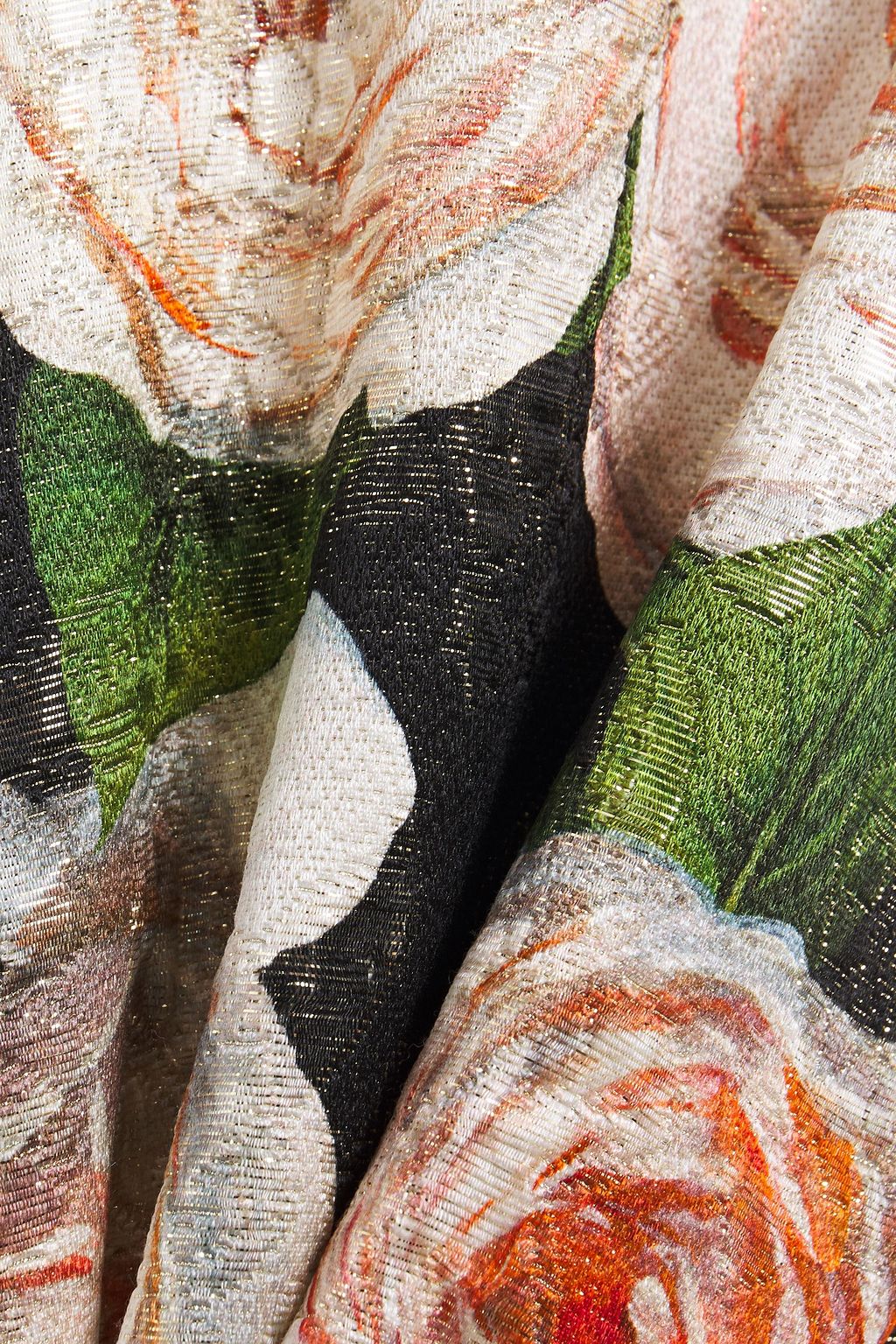 DOLCE&GABBANA Metallic cotton-blend brocade dress