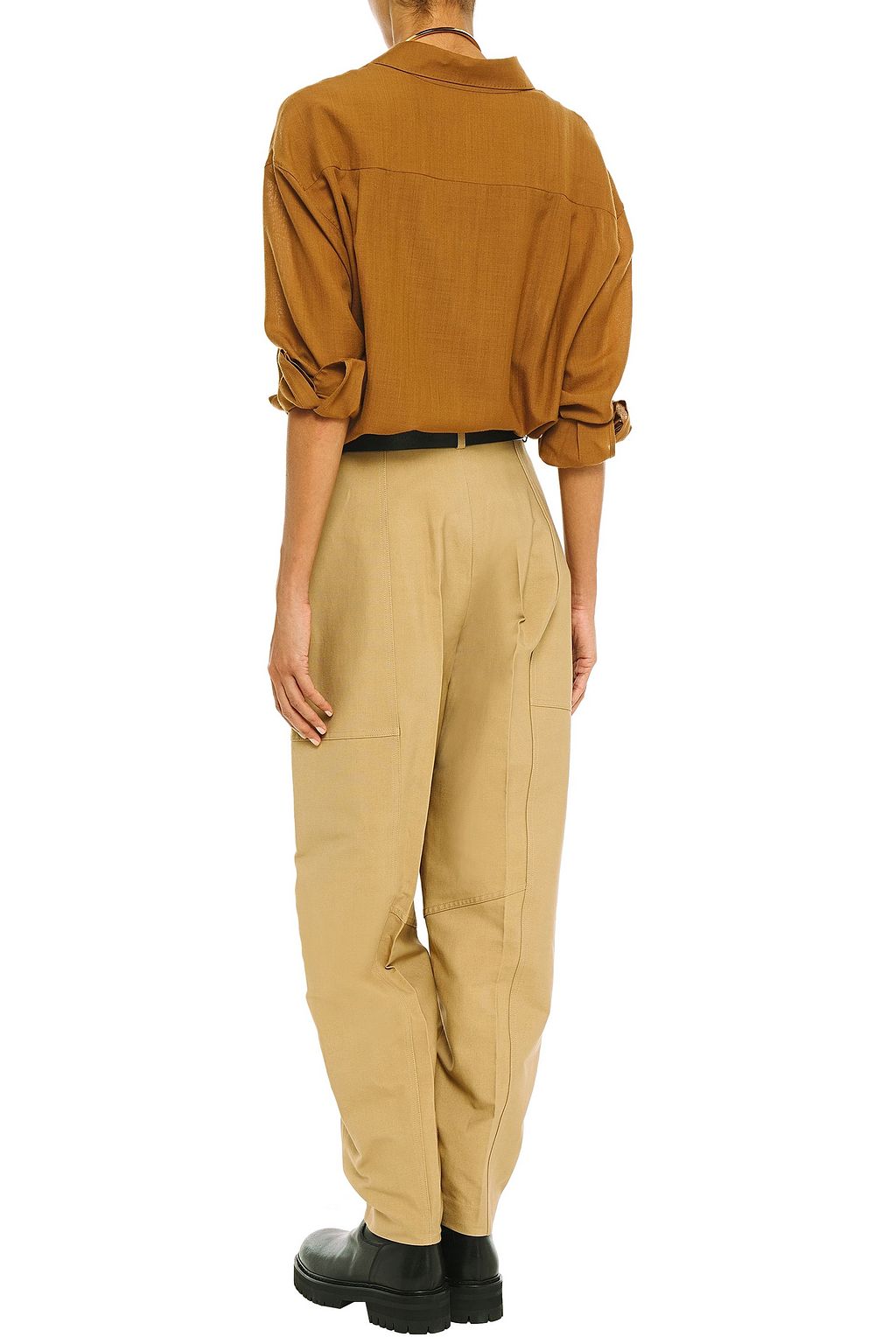 VICTORIA BECKHAM Cotton-blend canvas tapered pants
