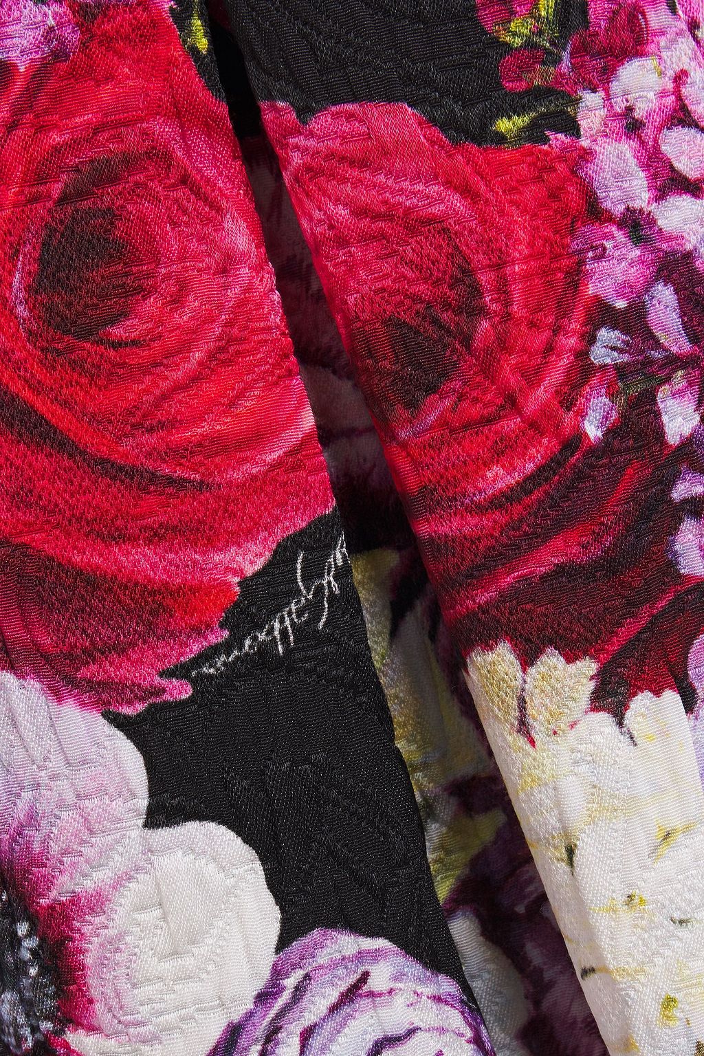 DOLCE&GABBANA Pleated floral-print brocade midi dress