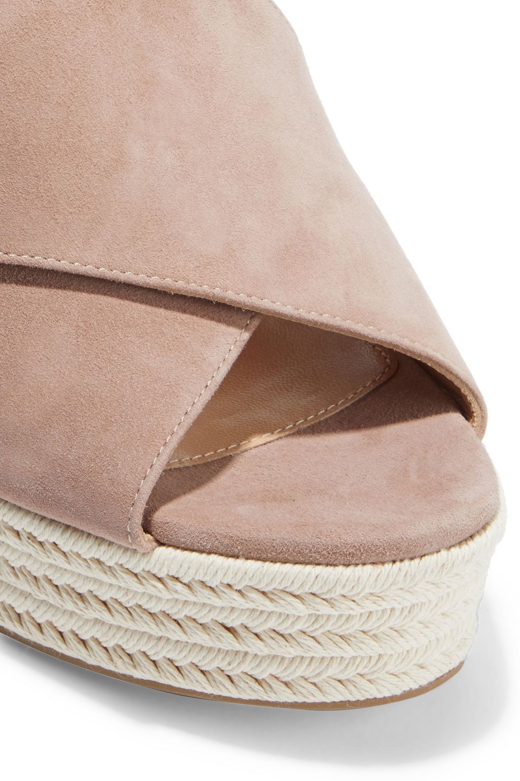 SERGIO ROSSI sr Pantelleria suede wedge espadrille sandals