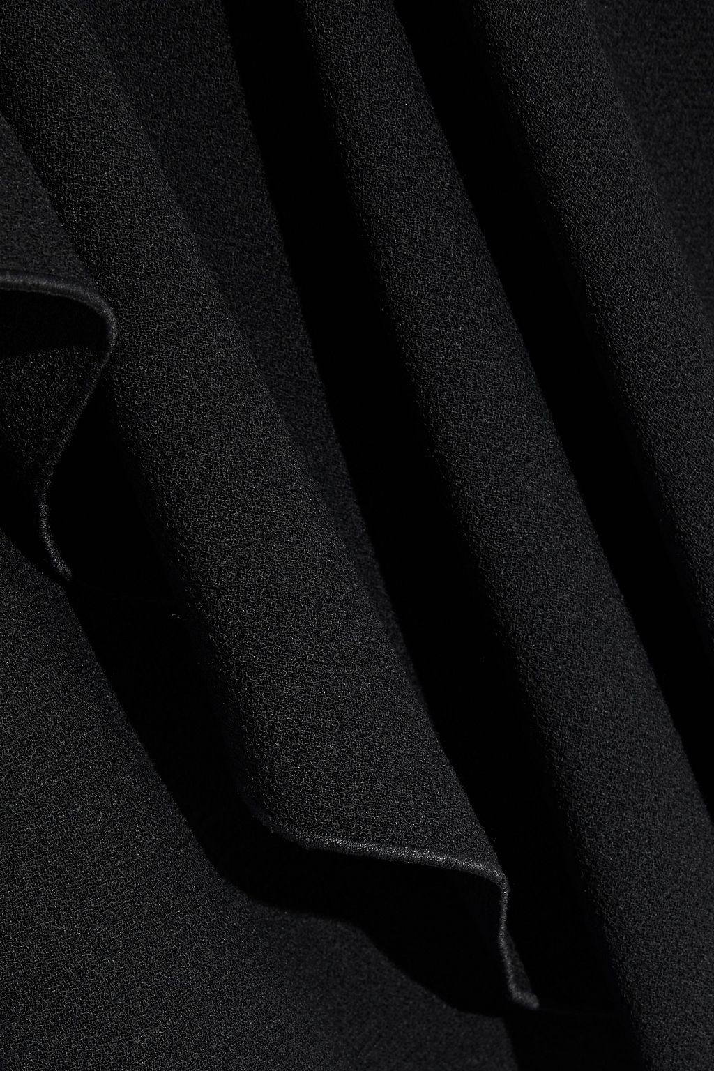 ROLAND MOURET Blackwater draped wool-crepe midi dress