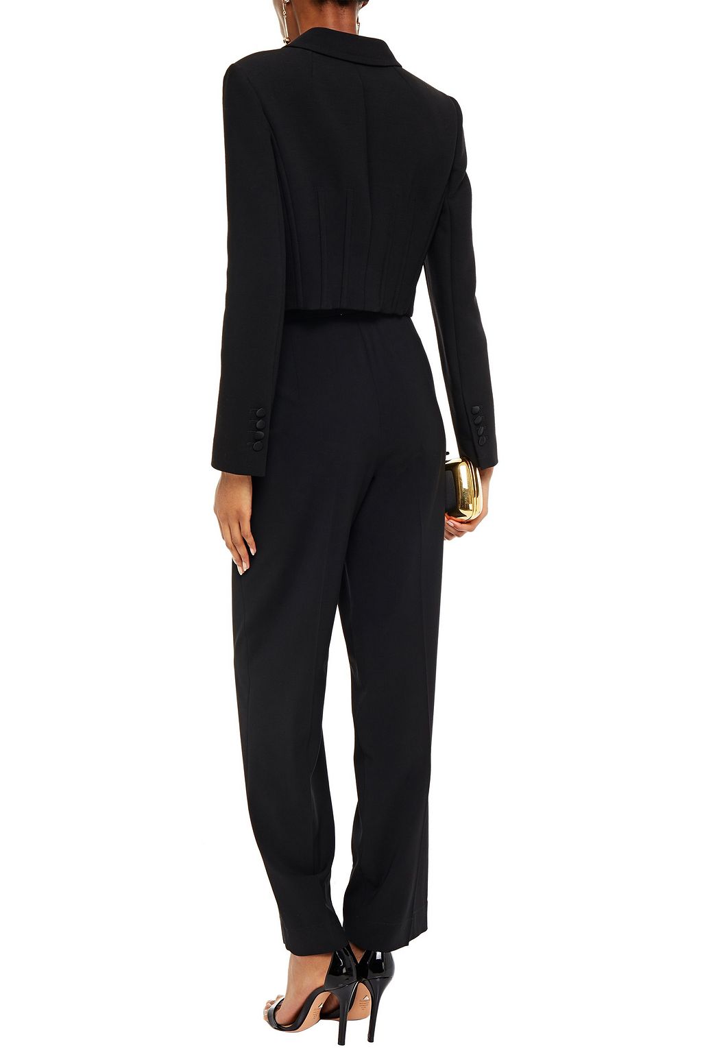 DOLCE&GABBANA Cropped wool-blend crepe blazer