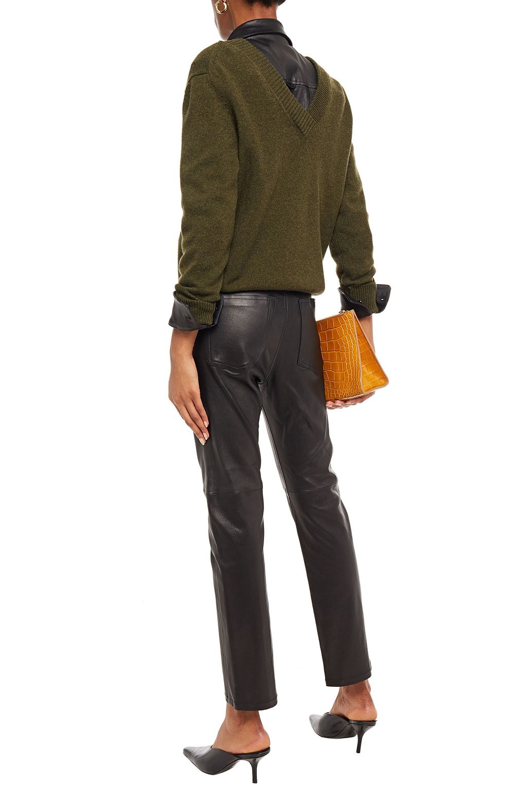 JOSEPH Leather slim-leg pants