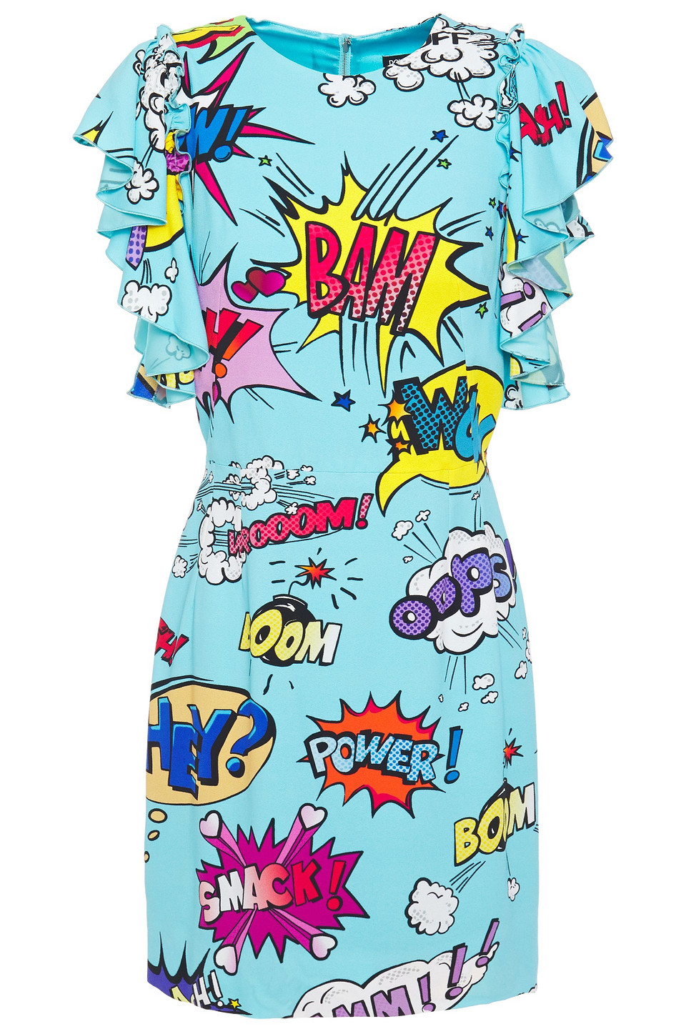 Dolce&Gabbana Ruffled printed stretch-crepe mini dress