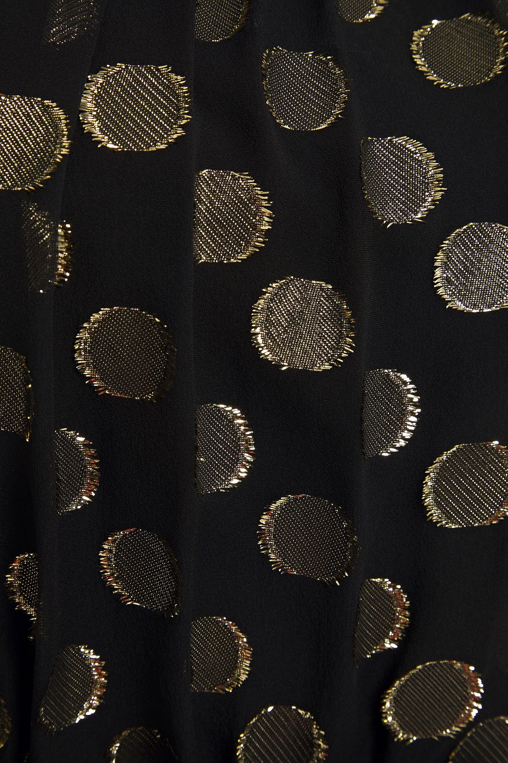 DOLCE&GABBANA Polka-dot metallic fil coupé silk-blend mini dress