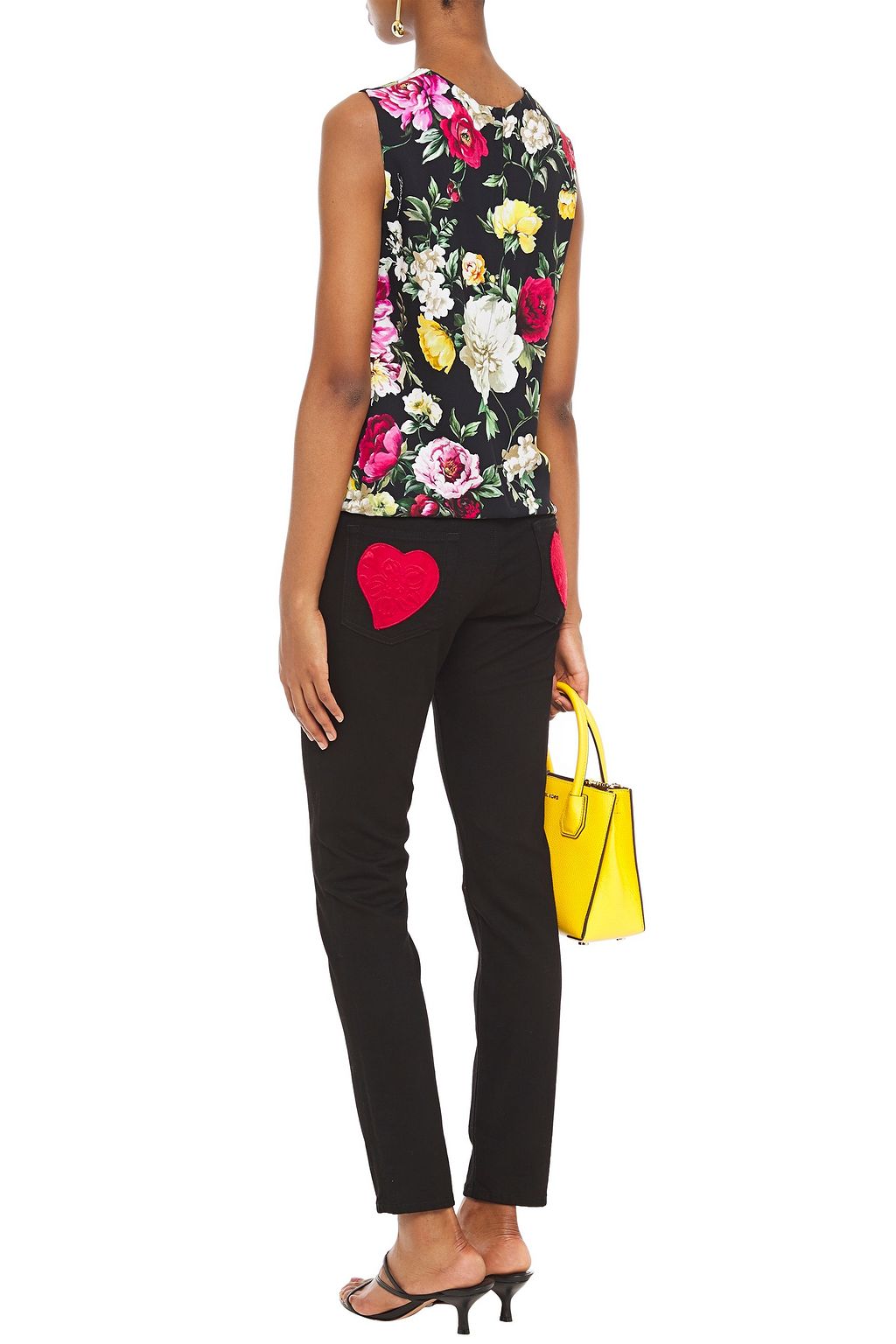 DOLCE&GABBANA Appliquéd mid-rise skinny jeans