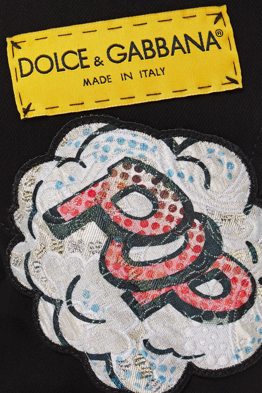 DOLCE&GABBANA Appliquéd high-rise skinny jeans