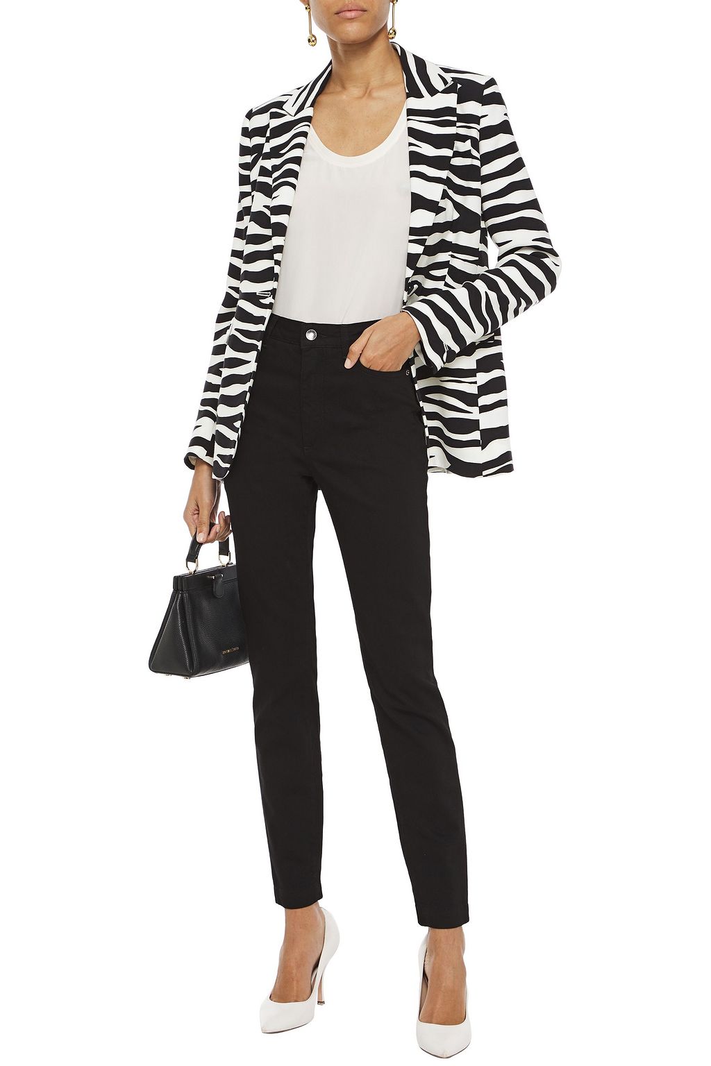 DOLCE&GABBANA Appliquéd high-rise skinny jeans