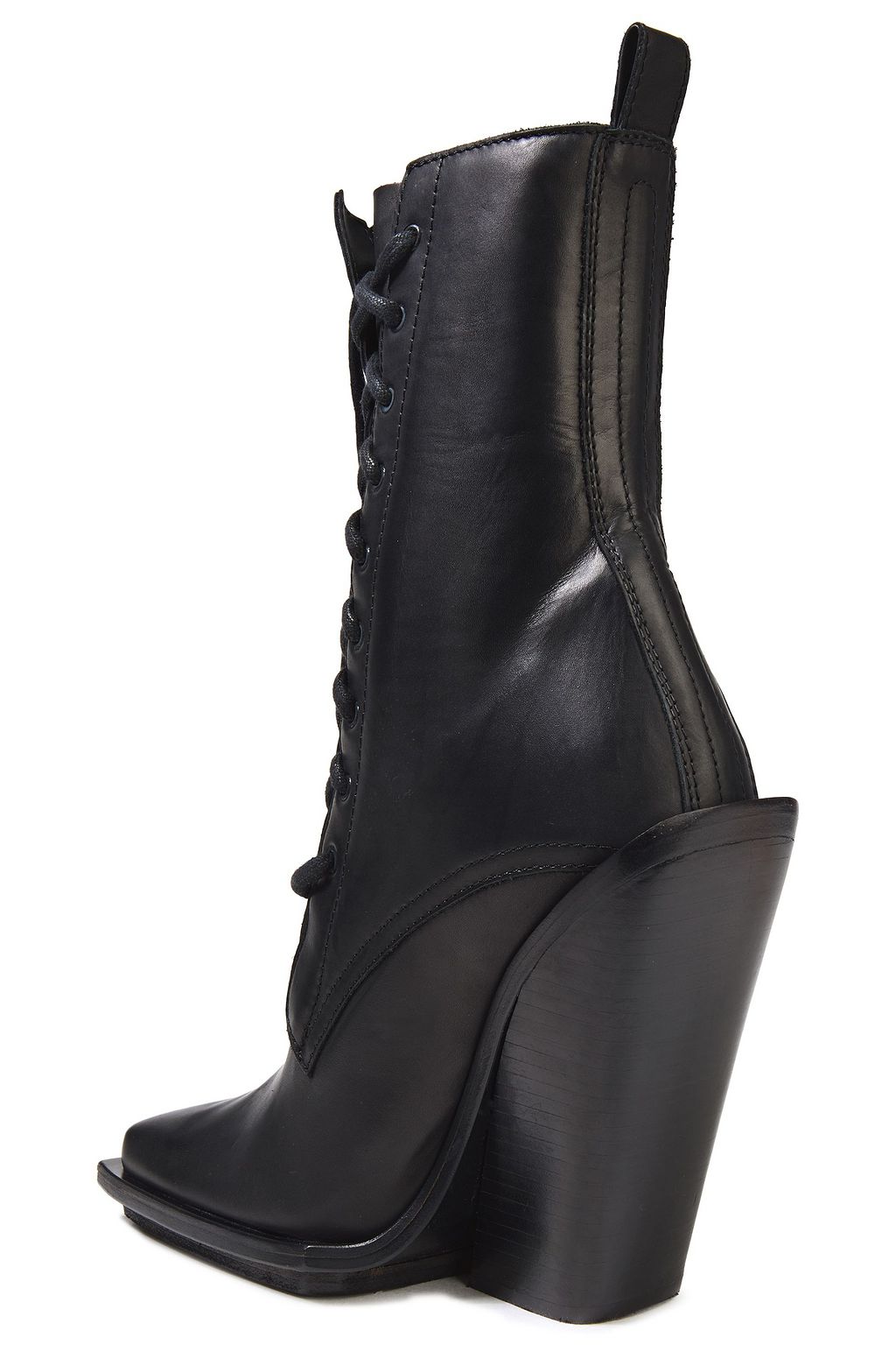 ANN DEMEULEMEESTER Lace-up leather ankle boots