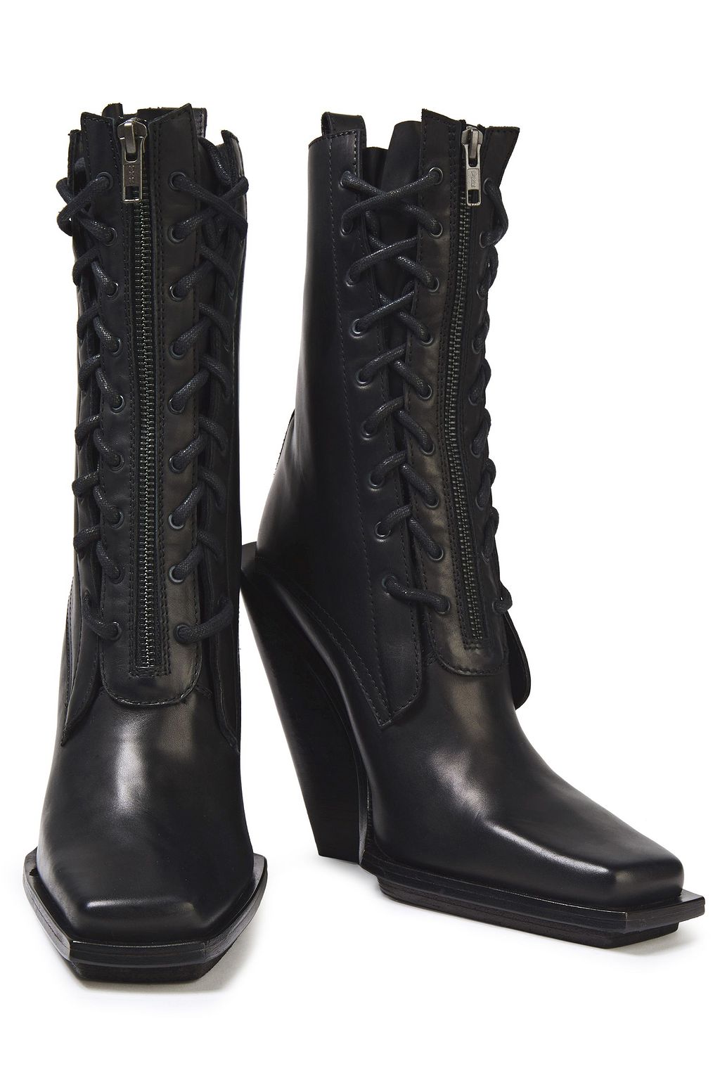 ANN DEMEULEMEESTER Lace-up leather ankle boots