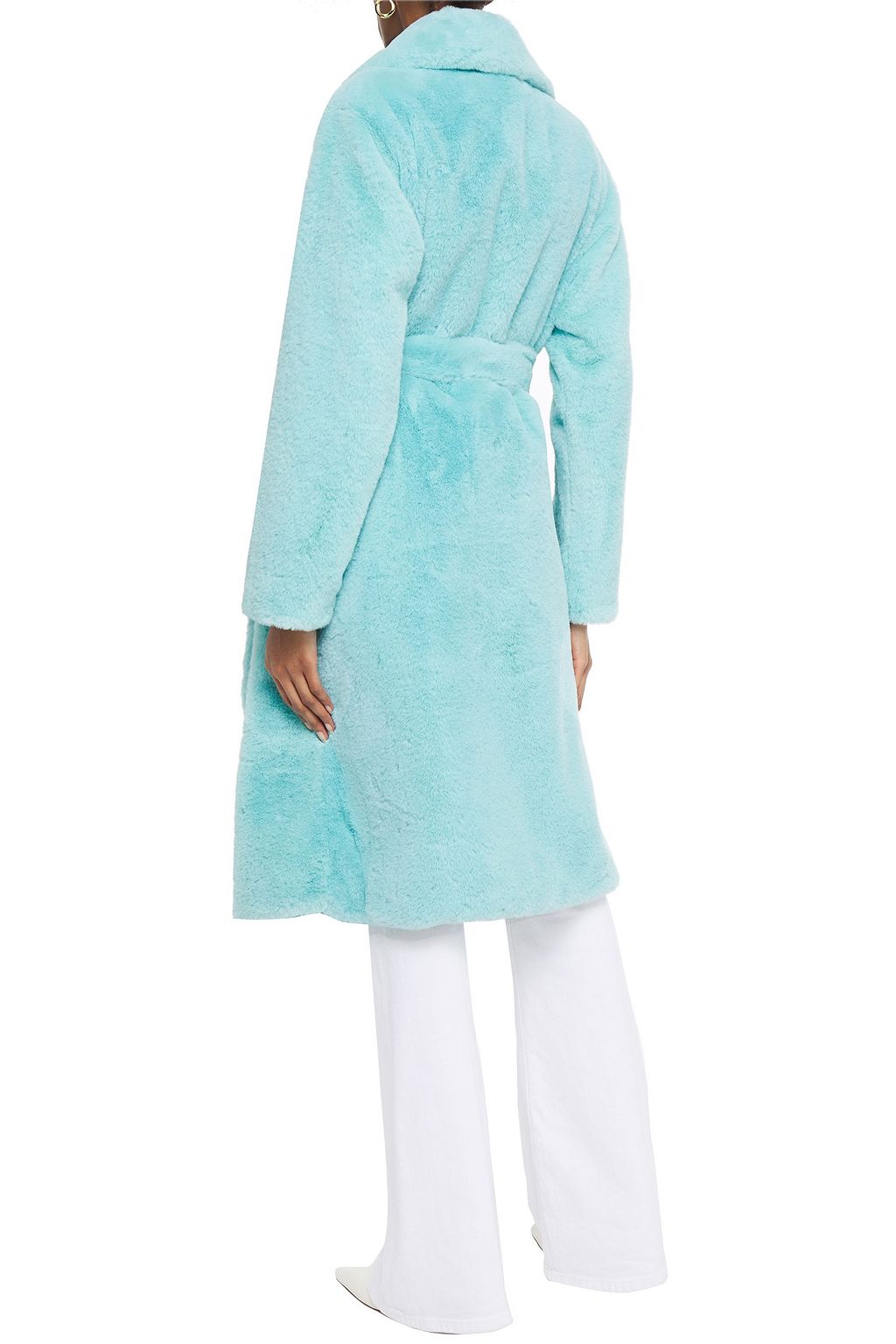 STAND STUDIO Faustine belted faux fur coat