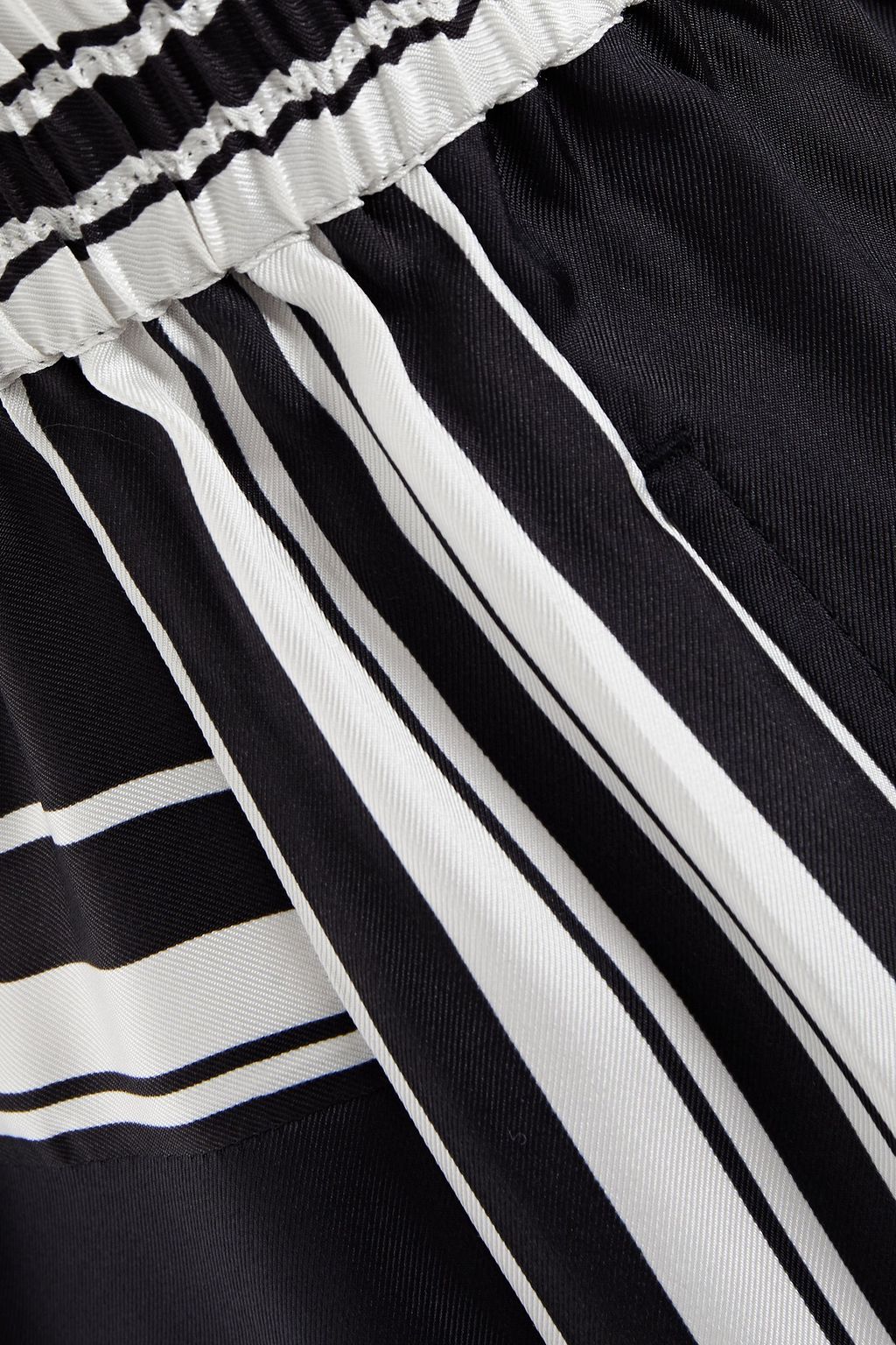 RAG & BONE Striped silk-blend satin-twill shorts
