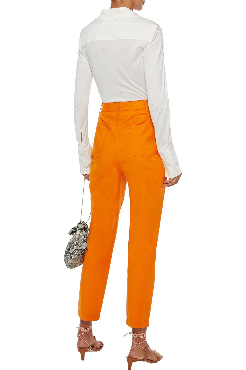 DIANE VON FURSTENBERG Reggie cropped stretch-cotton slim-leg pants