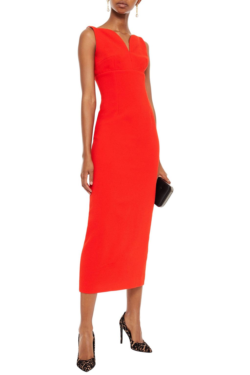EMILIA WICKSTEAD Mathilda textured crepe midi dress
