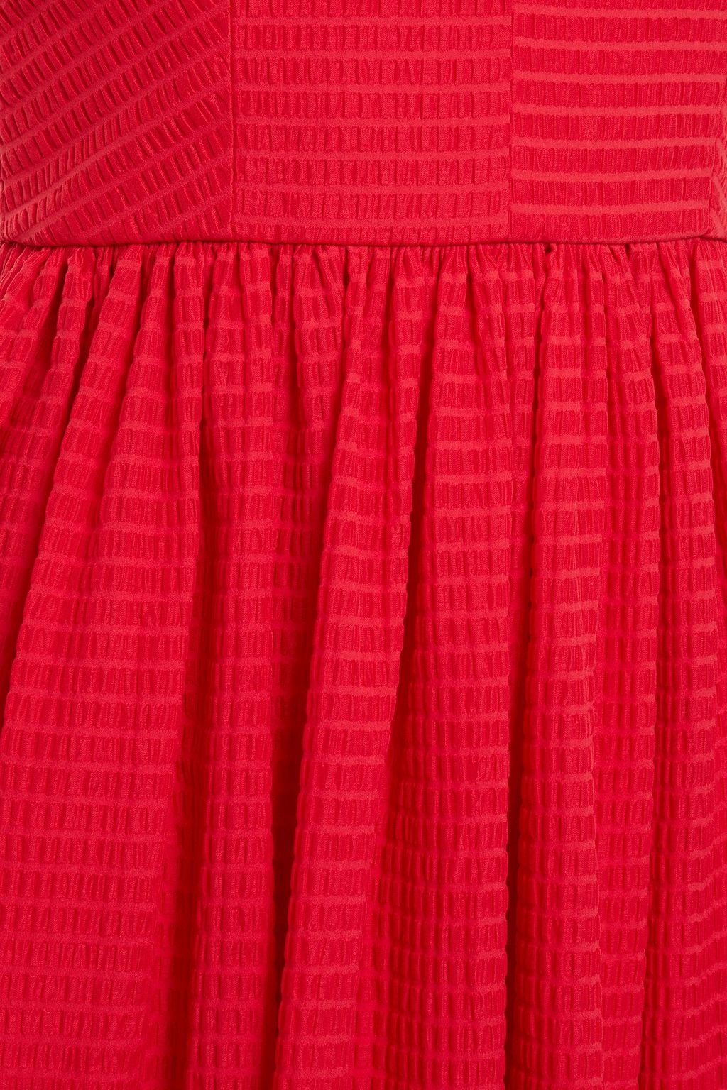 EMILIA WICKSTEAD June gathered organza-seersucker midi dress