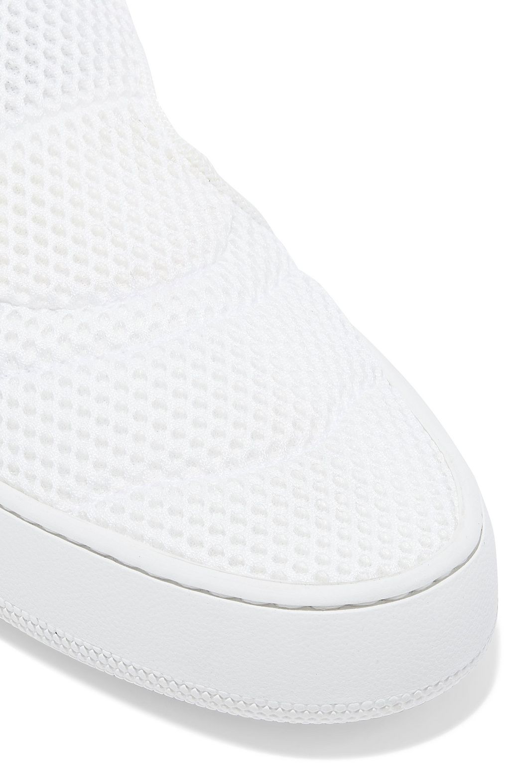 SERGIO ROSSI Tribute leather-trimmed mesh slip-on sneakers