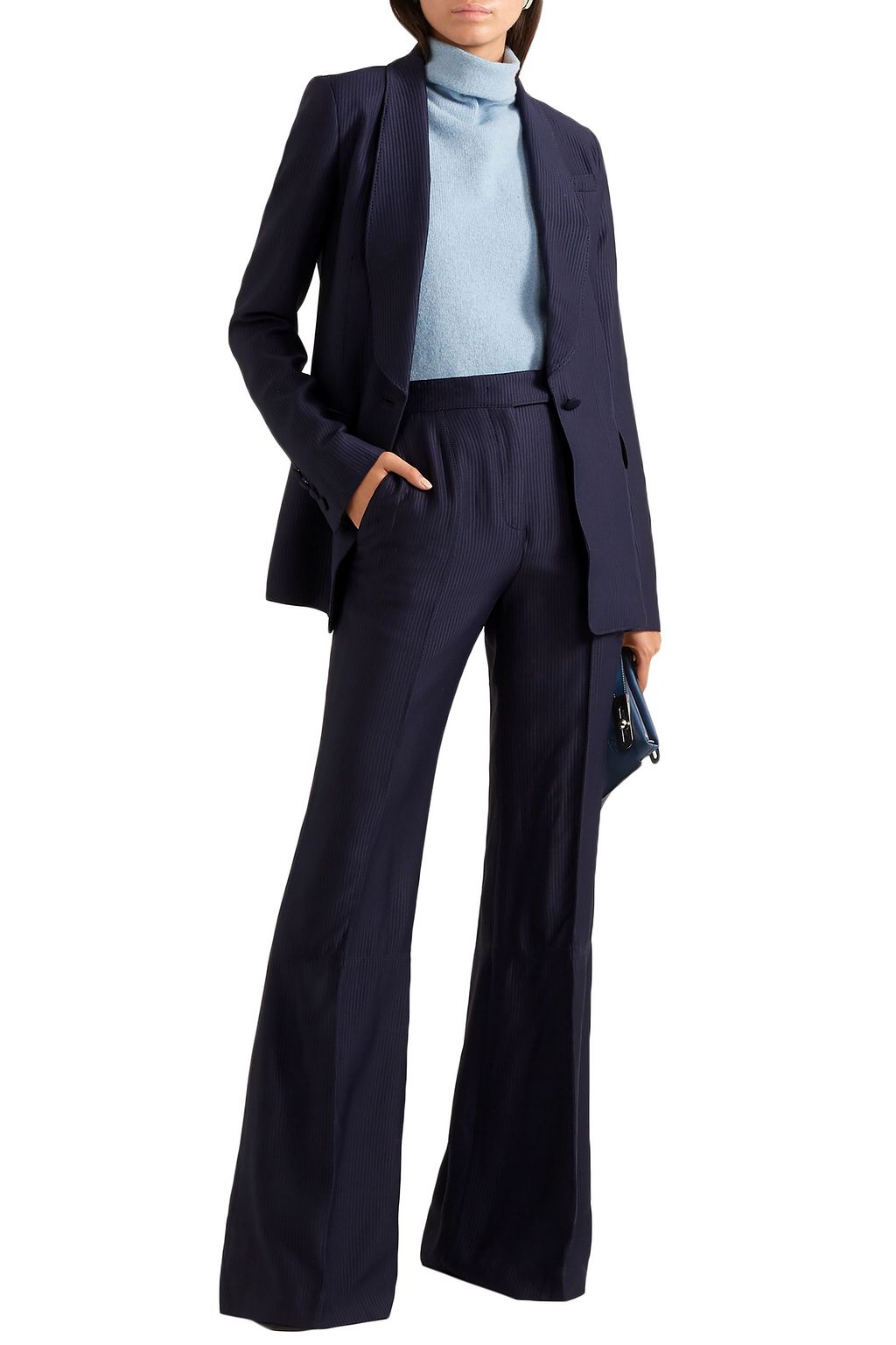 GABRIELA HEARST Leda ribbed twill straight-leg pants
