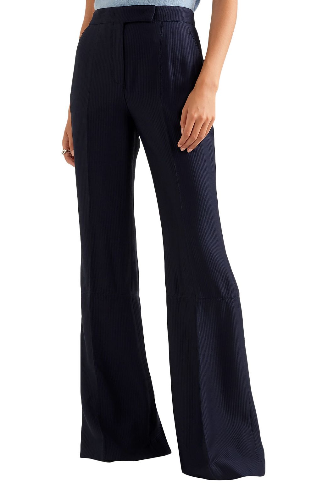 GABRIELA HEARST Leda ribbed twill straight-leg pants
