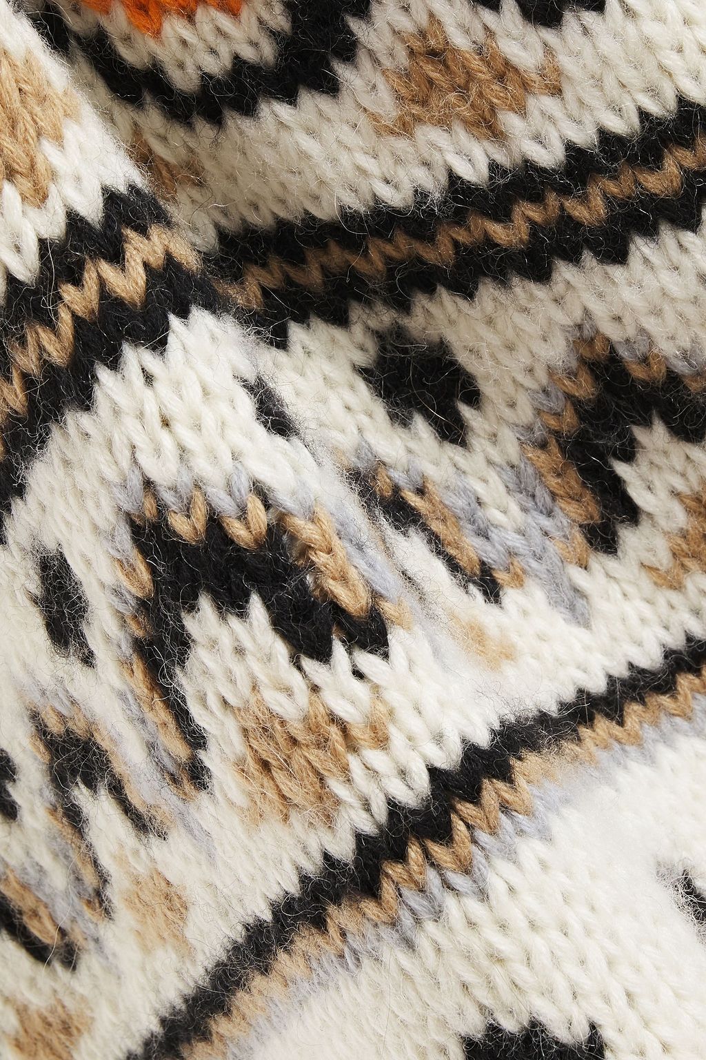 GANNI Intarsia merino wool and alpaca-blend sweater