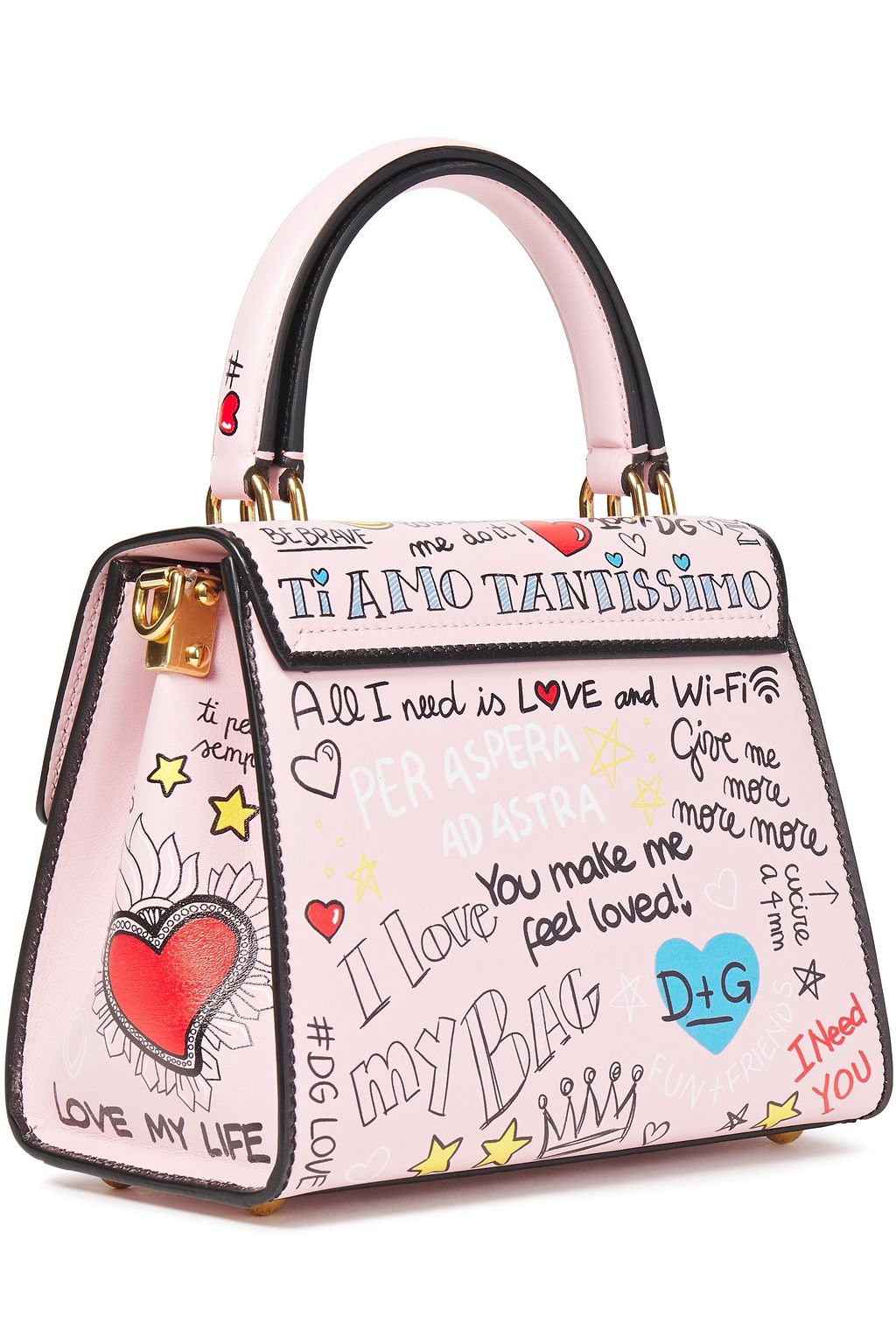 DOLCE&GABBANA Welcome printed leather tote