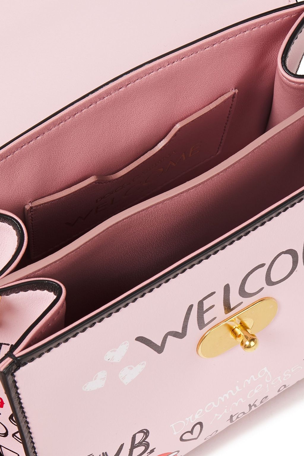 DOLCE&GABBANA Welcome printed leather tote