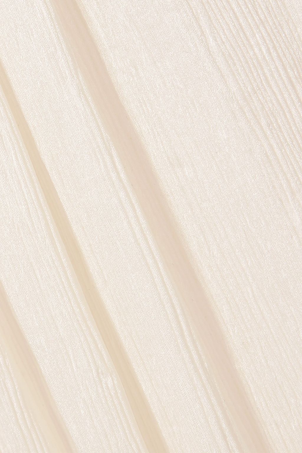 BALMAIN Plissierter Maxirock aus Seidensatin in Knitteroptik mit Zierknöpfen