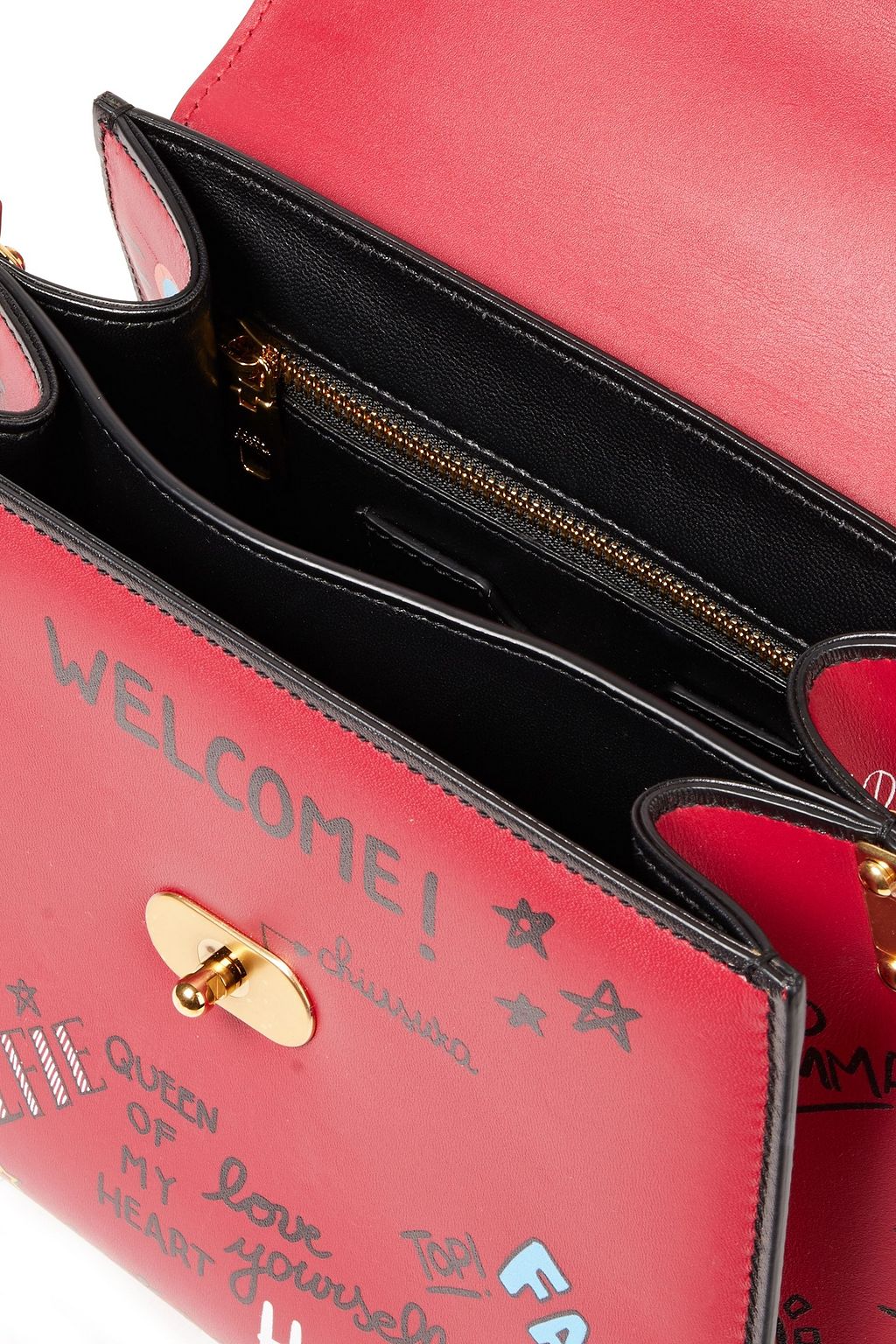 DOLCE&GABBANA Welcome printed leather tote