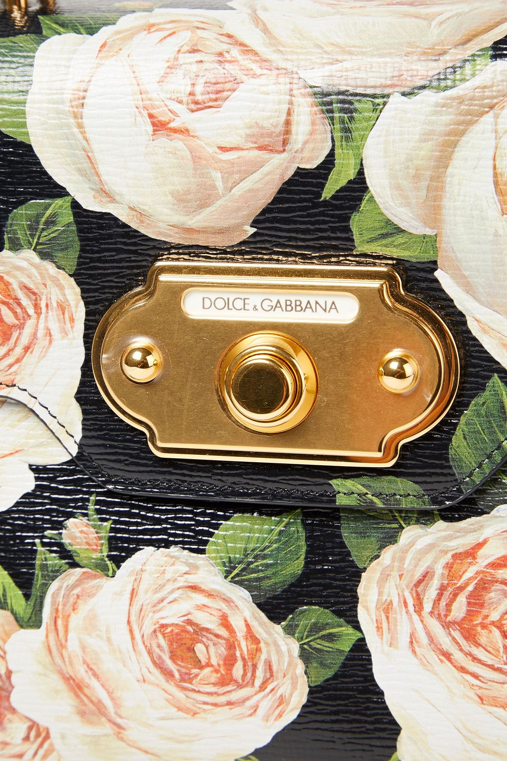 DOLCE&GABBANA Welcome floral-print textured-leather tote