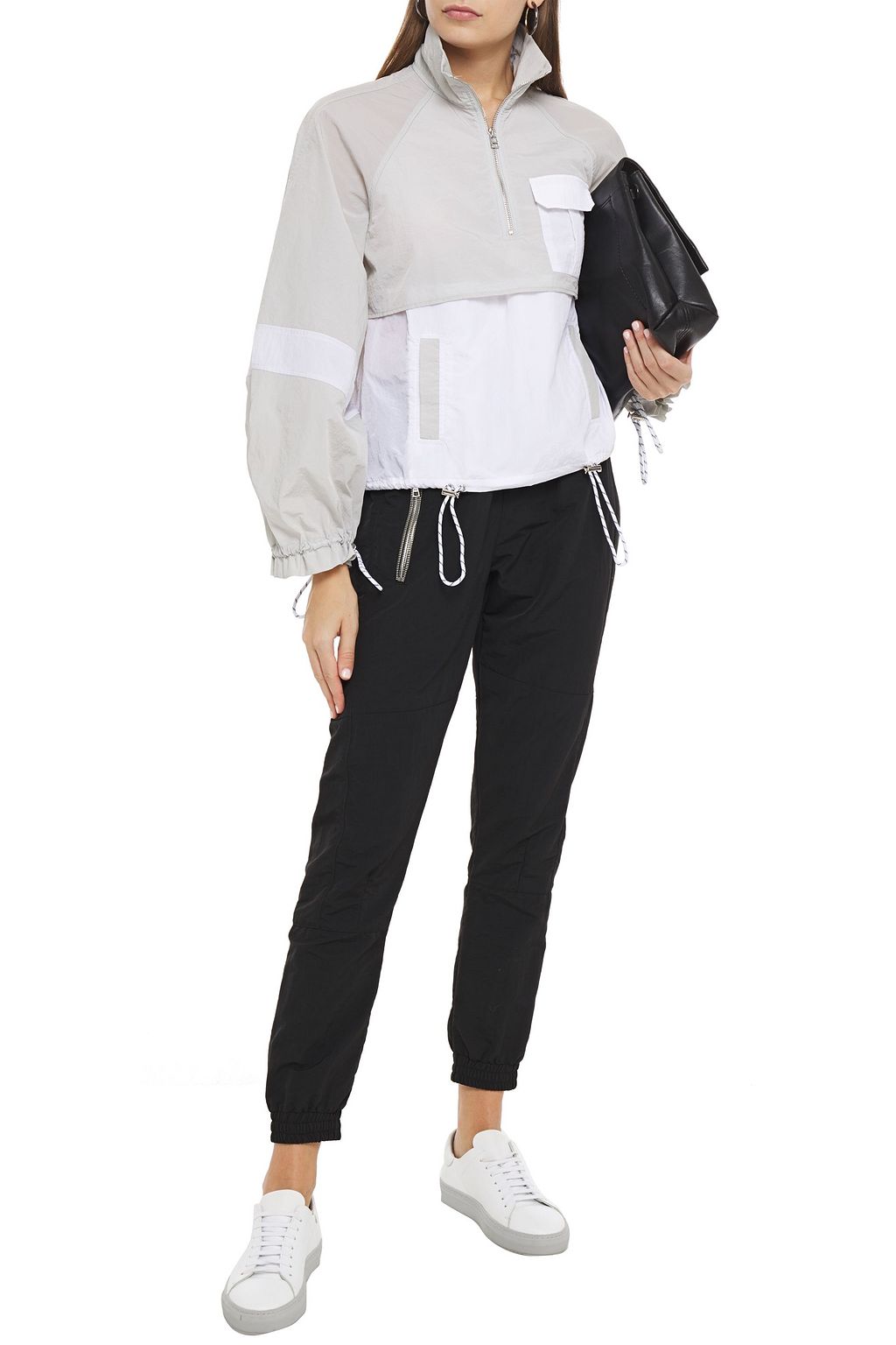 GANNI Two-tone shell and mesh jacket