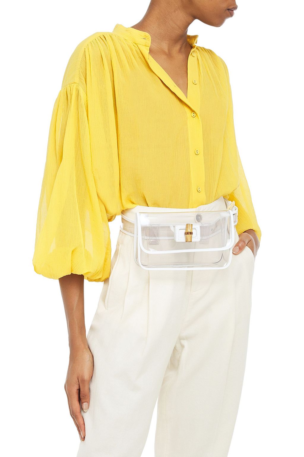 ZIMMERMANN Leather-trimmed PVC belt bag