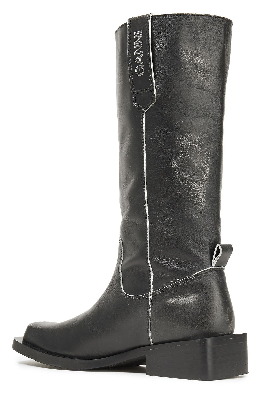 ganni mc distressed boots