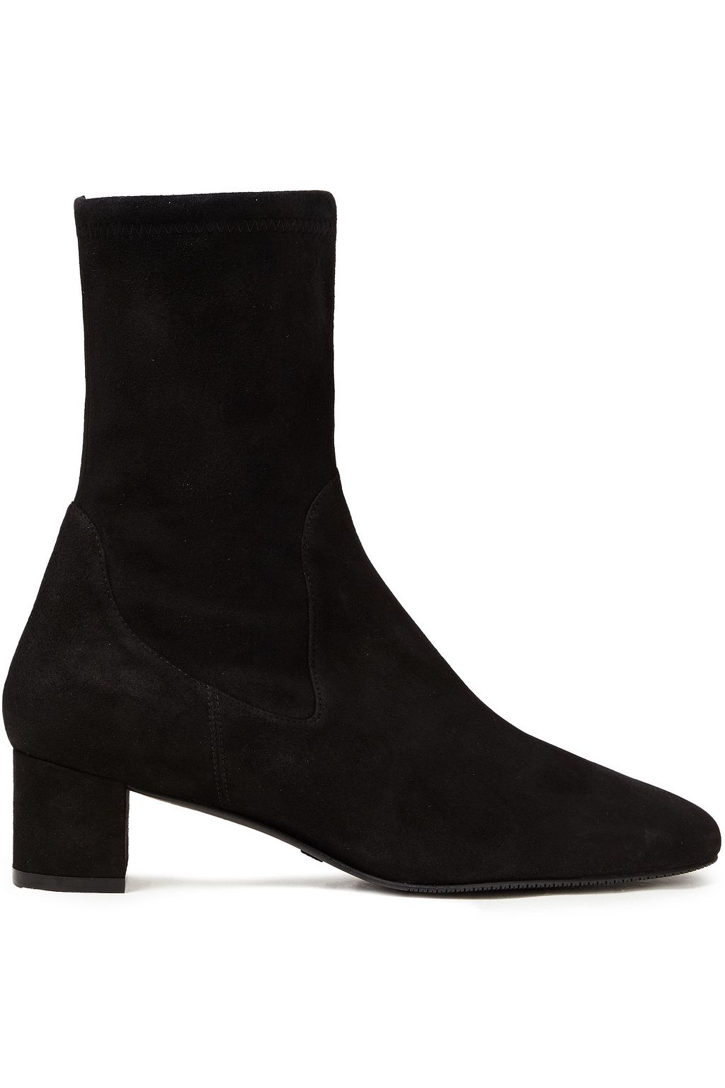 stretch suede ankle boots