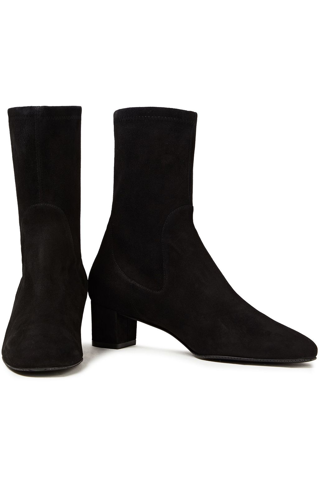stretch suede boots