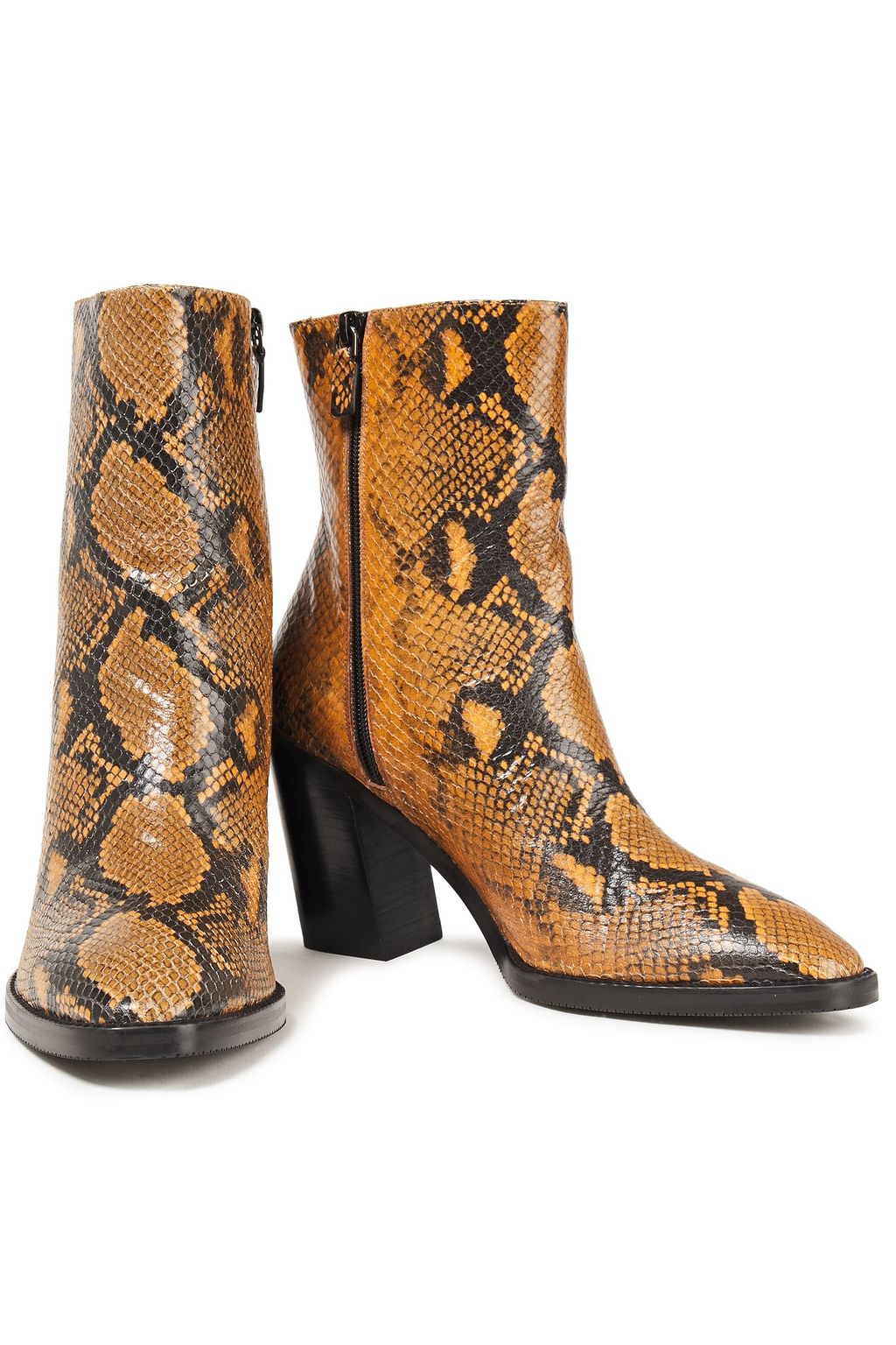 STUART WEITZMAN Wynter snake-effect leather ankle boots