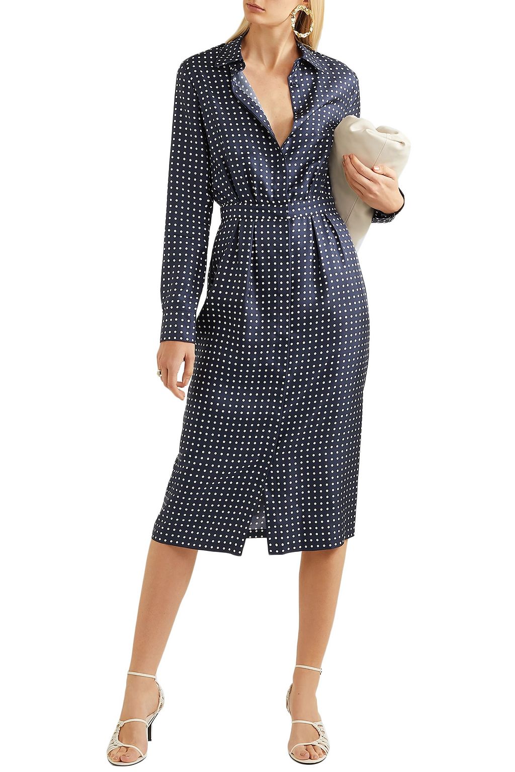 GABRIELA HEARST Polka-dot silk-twill midi dress