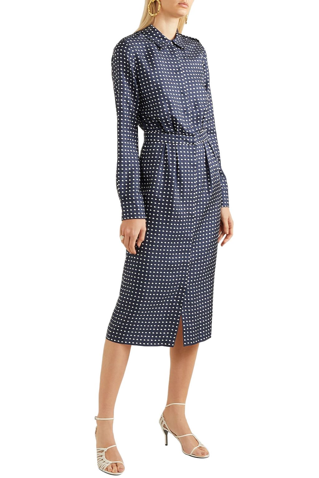 GABRIELA HEARST Polka-dot silk-twill midi dress