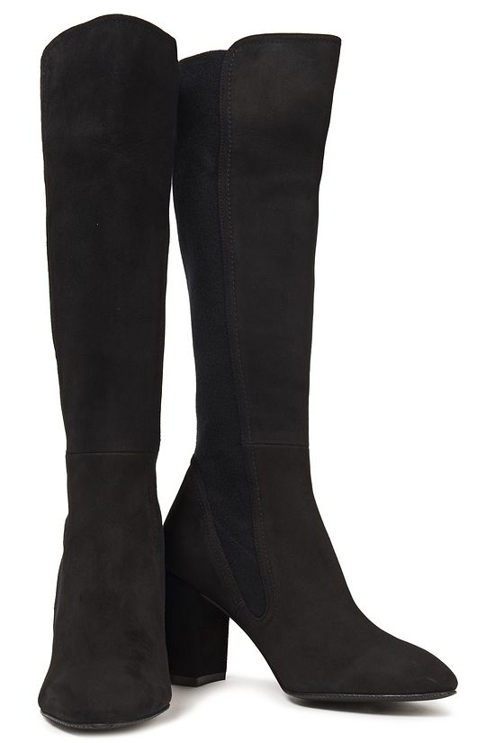 stuart weitzman livia suede block heel tall boots
