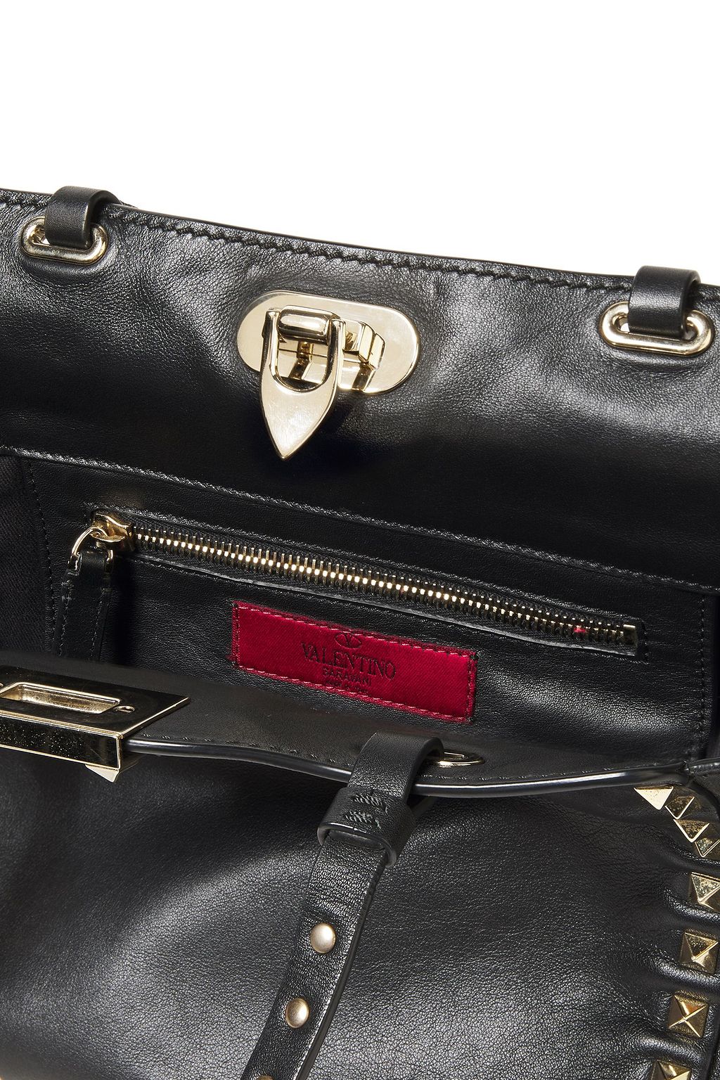 VALENTINO GARAVANI Rockstud leather tote