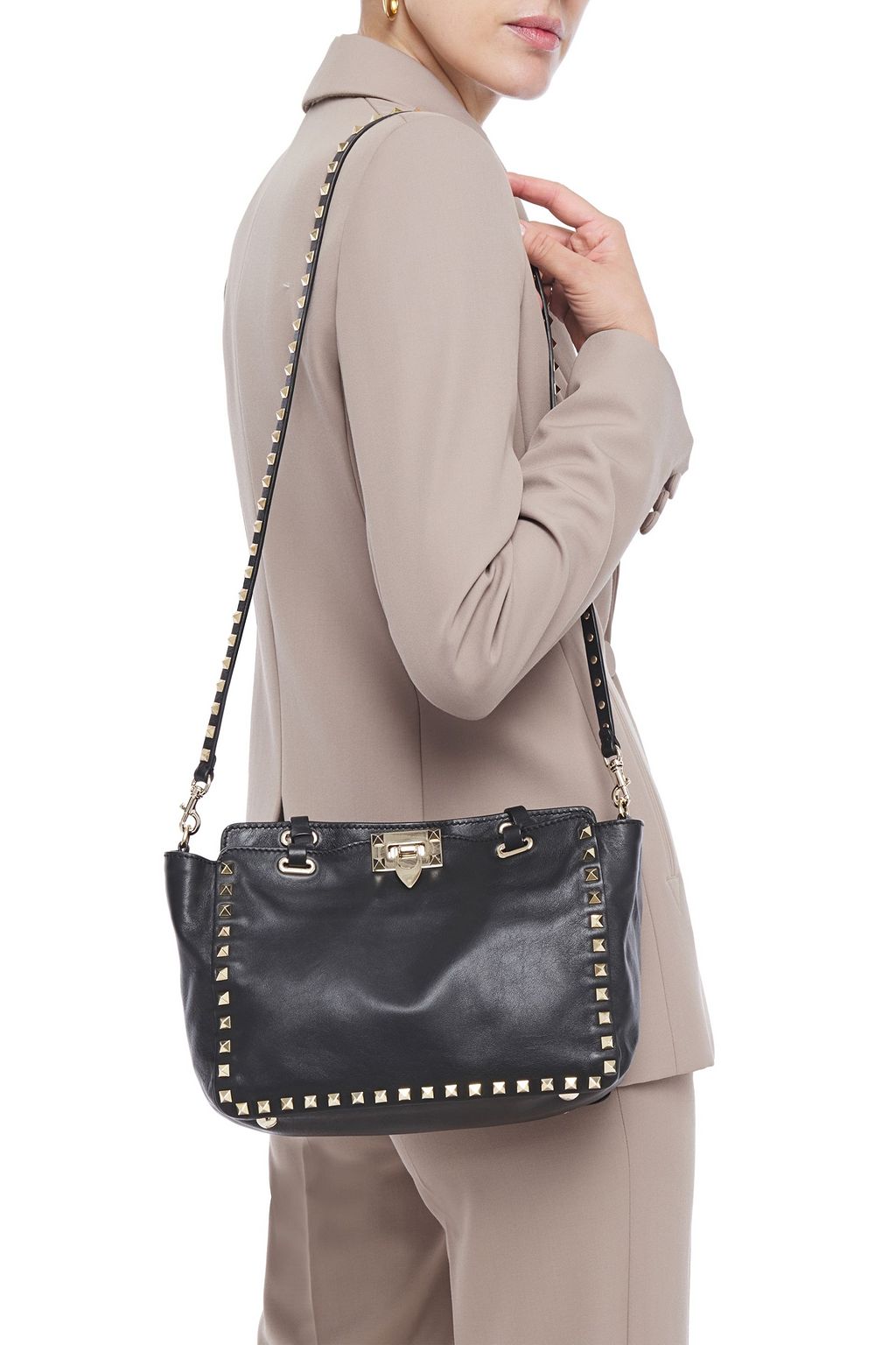 VALENTINO GARAVANI Rockstud leather tote