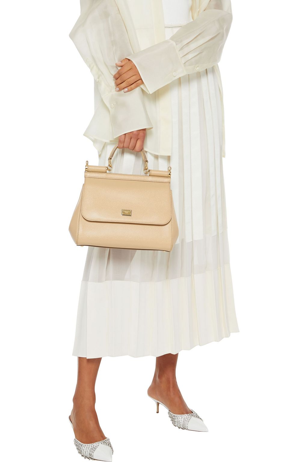 DOLCE&GABBANA Sicily textured-leather tote