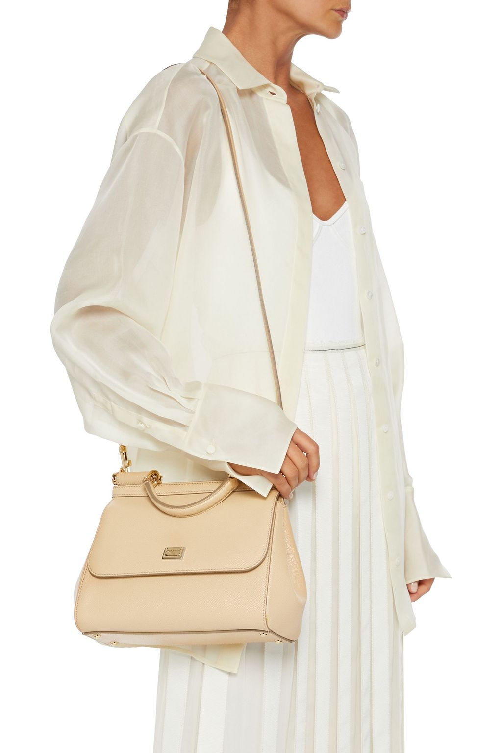 DOLCE&GABBANA Sicily textured-leather tote