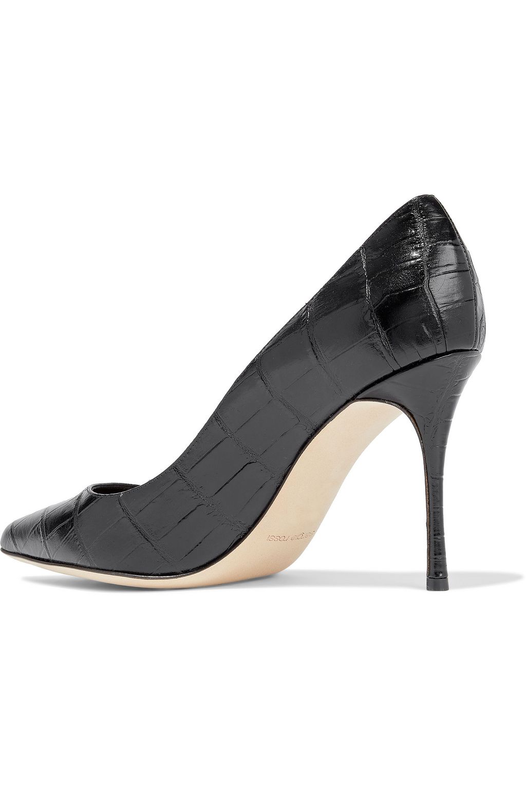 SERGIO ROSSI Godiva 90 croc-effect leather pumps