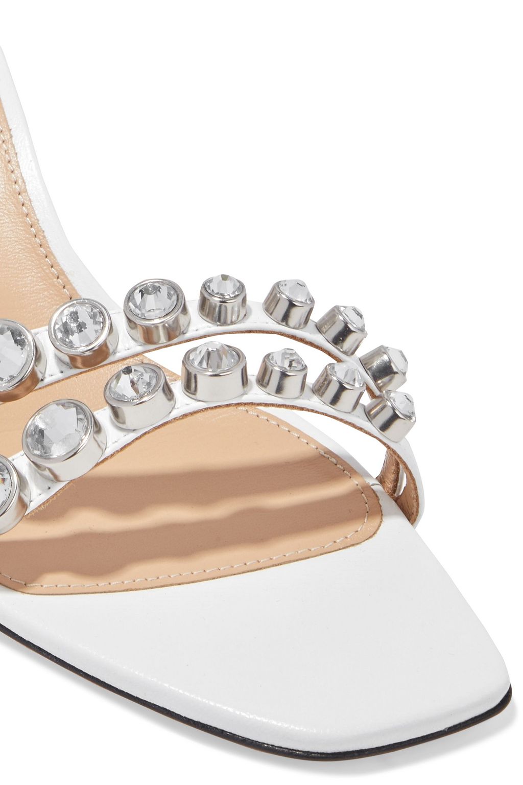 SERGIO ROSSI sr Milano 50 crystal-embellished leather sandals
