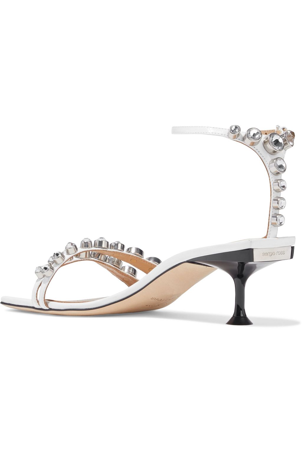 SERGIO ROSSI sr Milano 50 crystal-embellished leather sandals